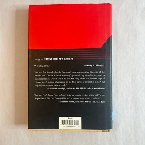 Inside Hitler's Bunker: The Last Day of the 3rd Reich by Joachim Fest 2004 HB/DJ - Picture 2 of 4